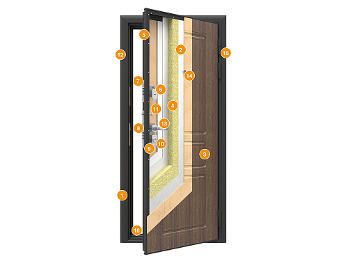 Конструкция Дверь Премиум Плюс DoorHan 890х2050х9005 Дуб белый патина левая Конструкция Дверь Премиум Плюс DoorHan 890х2050х9005 Дуб белый патина левая